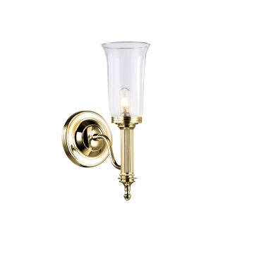 Bathroom wall light - Carol 1 in polished brass
