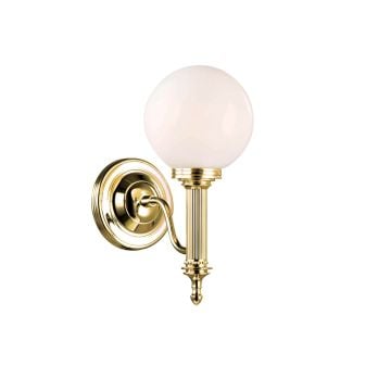 Bathroom wall light - Carol 1 in polished brass