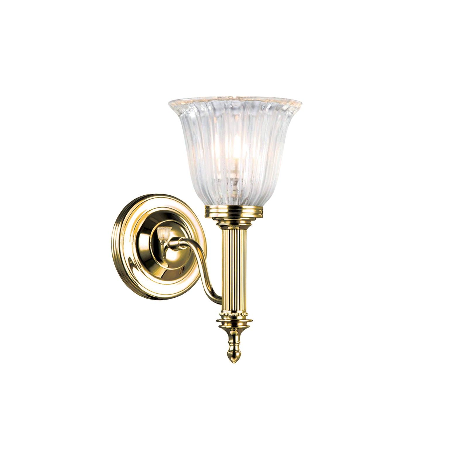Bathroom wall light - Carol 1 in polished brass