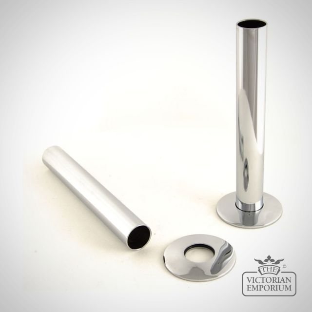 Pipe Sleeve Floor Plate Kit Polished Chrome