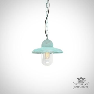 Somerton 1 Light Chain Lantern – Verdigris