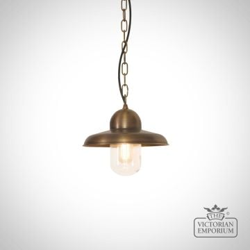 Somerton 1 Light Chain Lantern - Aged Brass
