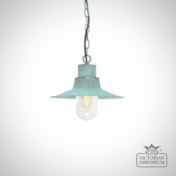 Sheldon 1 Light Chain Lantern - Verdigris
