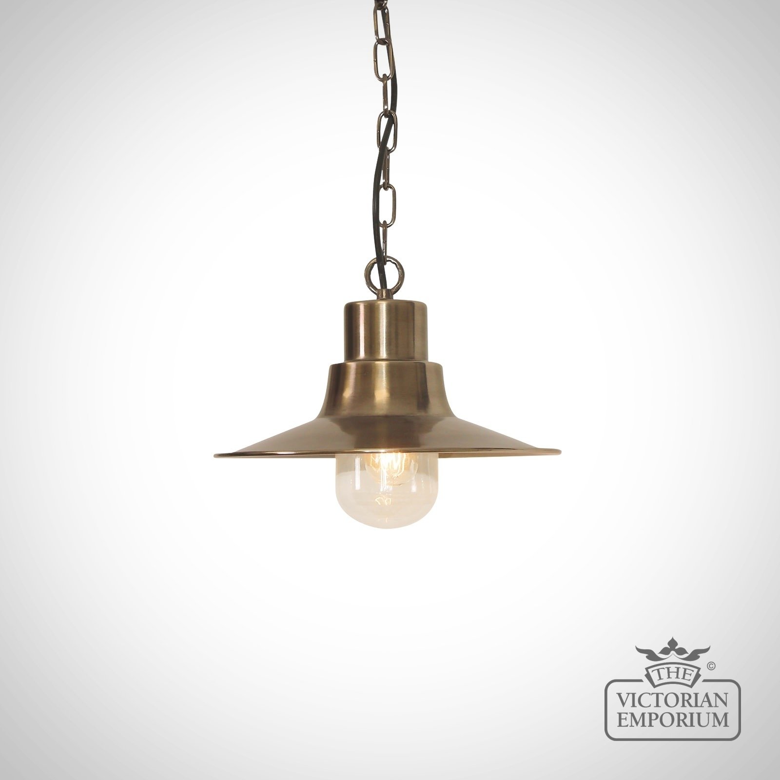 Sheldon 1 Light Chain Lantern – Aged Brass