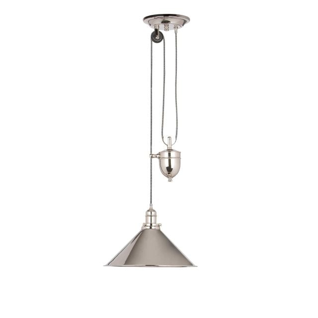 Provence rise and fall light in Polished Nickel