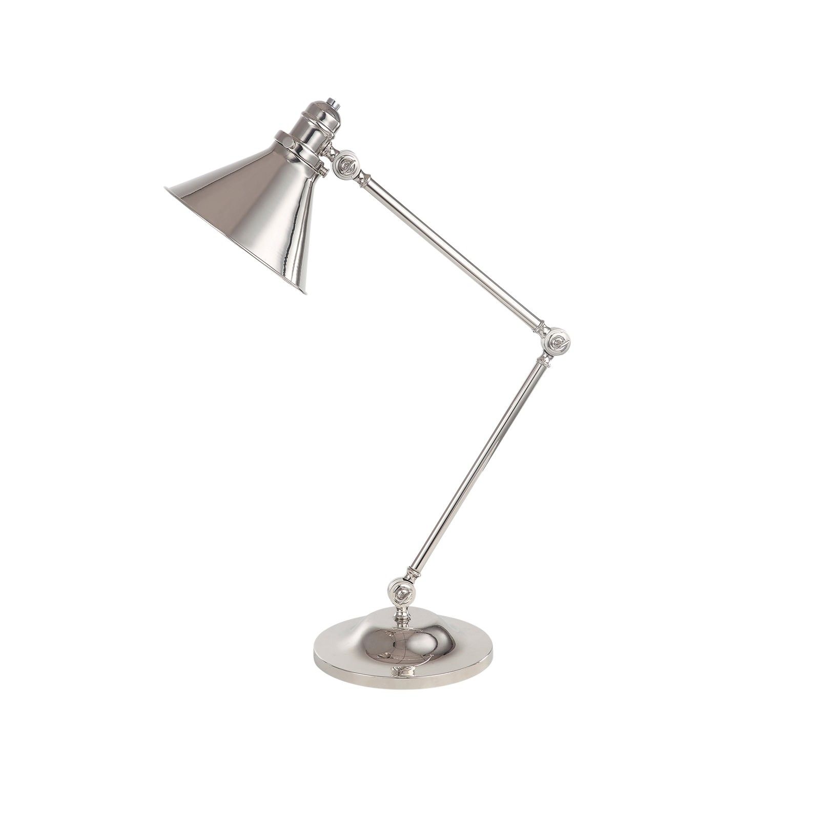 Provence table lamp in Polished Nickel