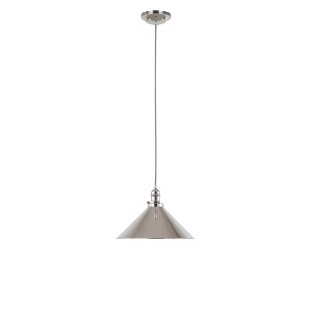 Provence pendant light in Polished Nickel