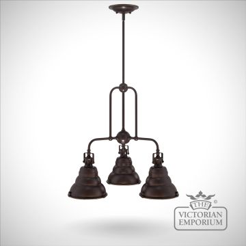 East Vale single ceiling pendant light in Palladin bronze - choice of small or medium size