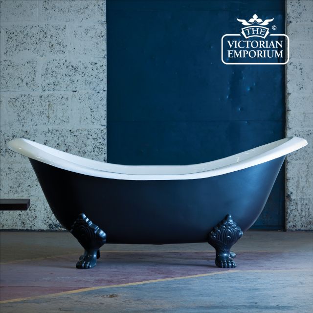 Bath Bathtub Rolltop Freestanding Claw Feet Cast Iron Enamelled Ball Claw Foot Bateau Slipper Reclaimed Victorian 19thcentry Old Classical Decorative Villandry D