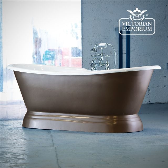 Bath Bathtub Rolltop Freestanding Claw Feet Cast Iron Enamelled Ball Claw Foot Bateau Slipper Reclaimed Victorian 19thcentry Old Classical Decorative Versailles B