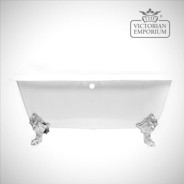 Bath Bathtub Rolltop Freestanding Claw Feet Cast Iron Enamelled Ball Claw Foot Bateau Slipper Reclaimed Victorian 19thcentry Old Classical Decorative Cheverny B