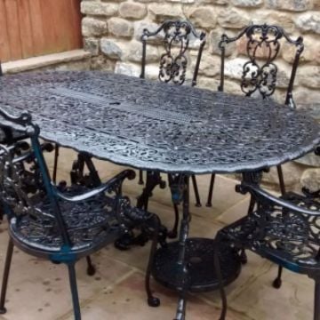 Victorian Cast Outdoor Garden Oval Table 6ft