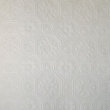 Anaglypta wallpaper with flower and leaf trellis design - Style VE648