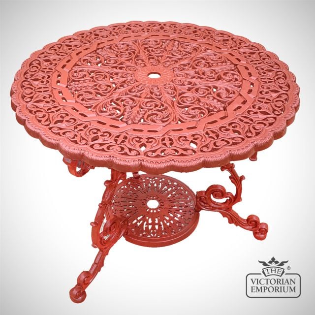 Victorian Cast Outdoor Lily Design Table