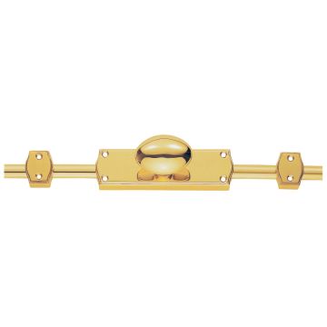 Espagnolette - Oval Knob Set with 2 X  1.2m brass rods and keepers