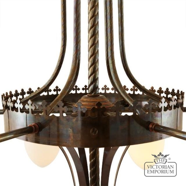 Killarney 6 Arm 7 Light Chandelier For High Ceilings Closeup  Mlf208antbrs