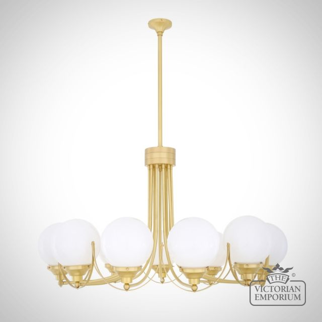 Wilmot Large Globe Chandelier With 11 Arms  Mlf314satbrsop 1