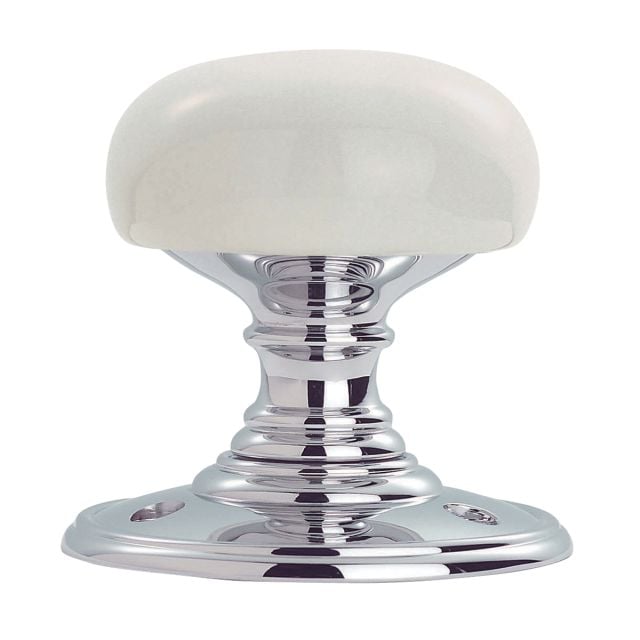 Porcelain knob (plain white) 60mm