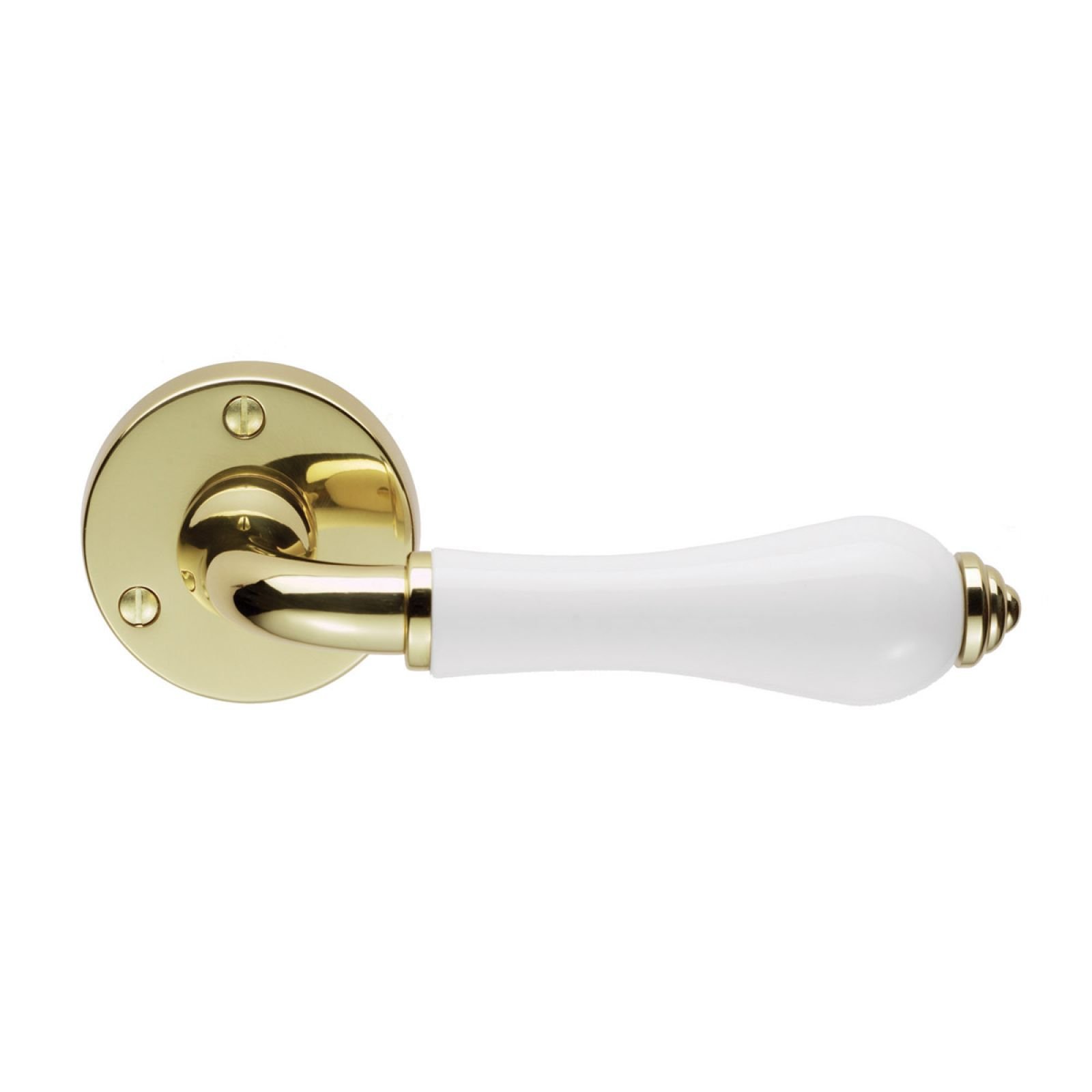 Porcelain lever door handle (plain white)