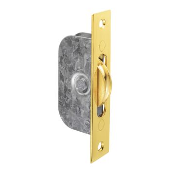 Sash window axle pulley No 2 Square or Radius, polished brass or polished chrome forend