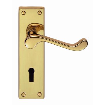Victorian scroll door handle (no keyhole)