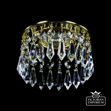 Spot light with tear drop crystals