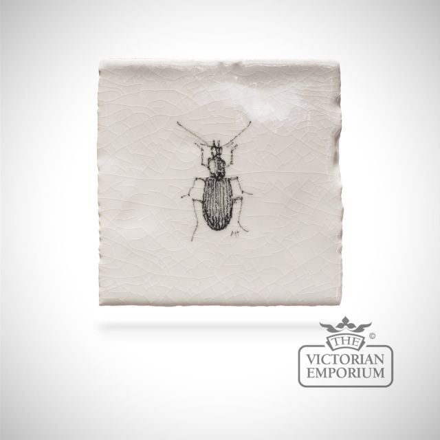 Hand painted tile 6.5x6.5cm - bug