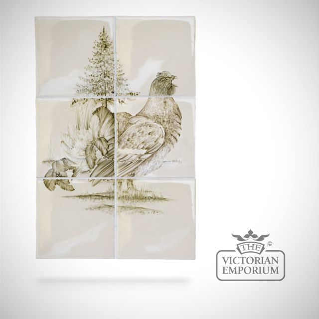Hand painted 6 tile panel - British Birds 4