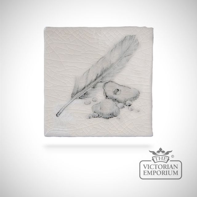 Hand painted tile 6.3x6.3cm - coastal and moorland bird 6