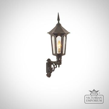 Small Cast Alloy Hexagonal Trent Wall Lantern with Cast Bracket