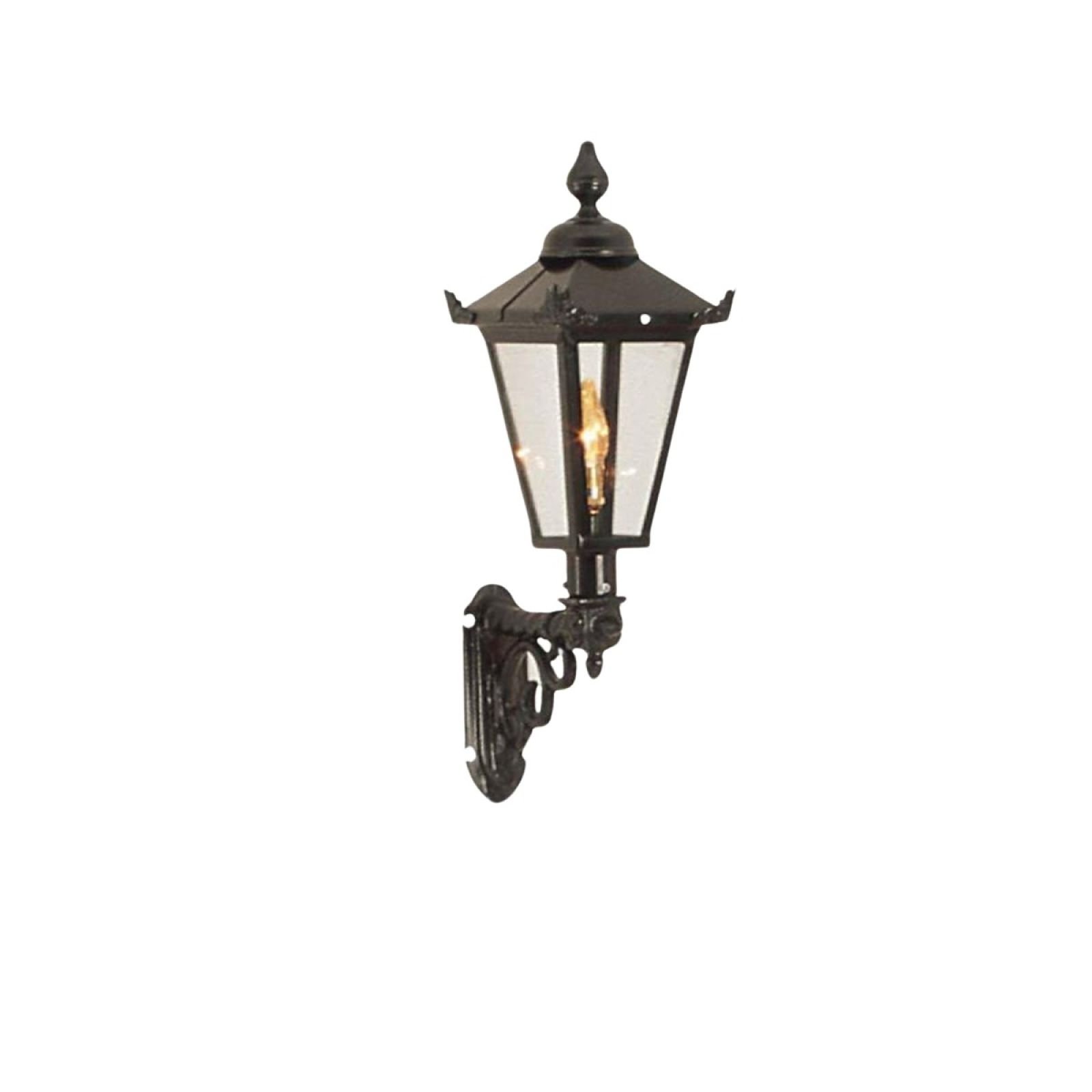 Small square meridien wall lantern with cast bracket