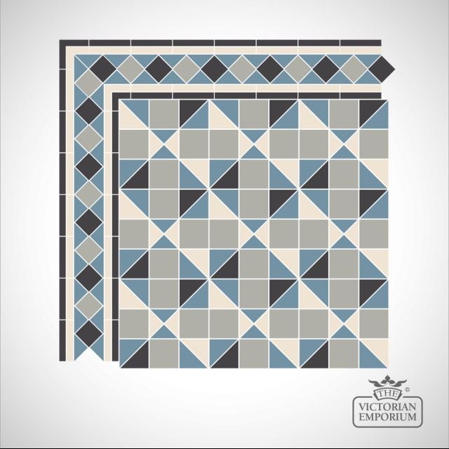 Tampere Victorian Mosaic Floor Tiles - Centre Pattern 30x30cm sheets for indoor and outdoor use