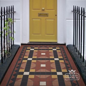 Victorian Mosaic Floor Tiles Insitu Nottingham