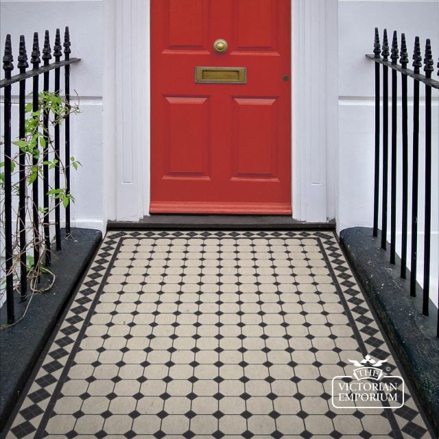 Victorian Mosaic Floor Tiles Insitu Octagon 4416