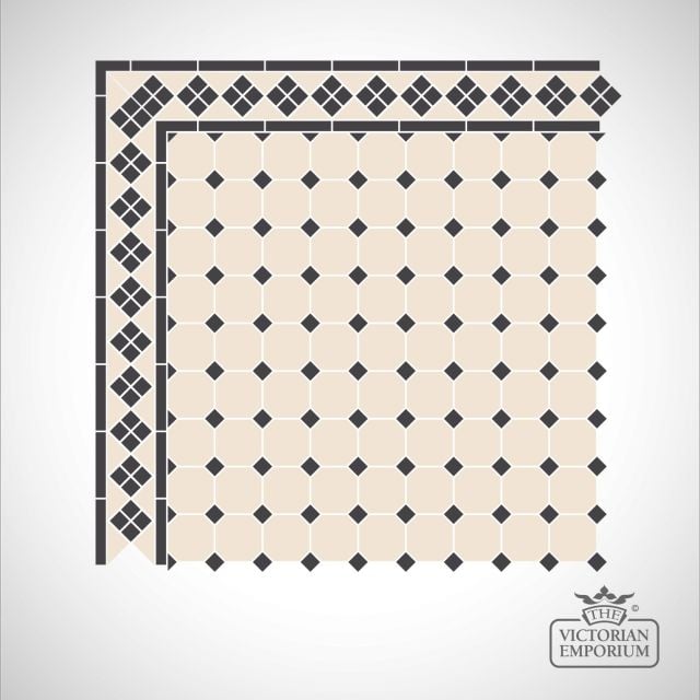 Victorian Mosaic Tile Octagon (4416 Oct 14) Z
