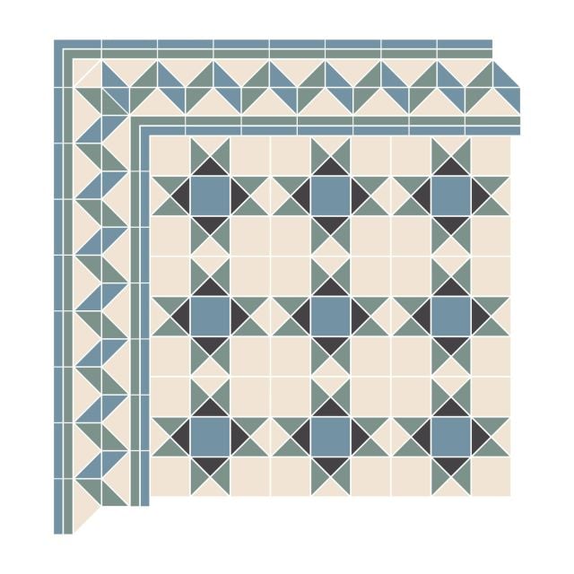 Victorian Mosaic Tile Richmond Green Z Gs