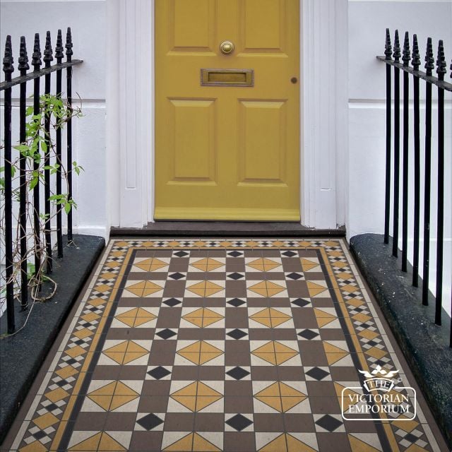 Victorian Mosaic Floor Tiles Insitu Brighton