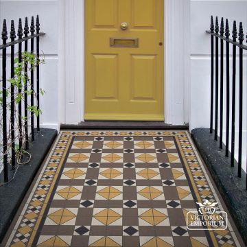 Victorian Mosaic Floor Tiles Insitu Brighton