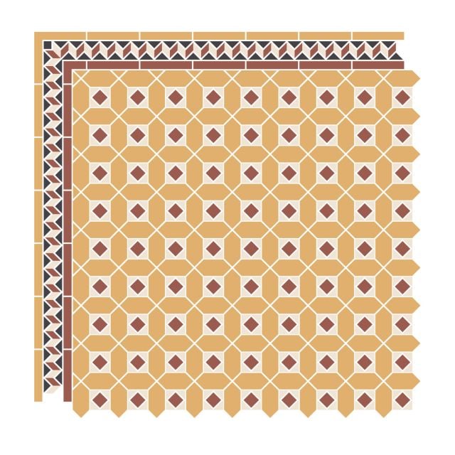 Victorian Mosaic Tile Estoril Yellow Z Gs