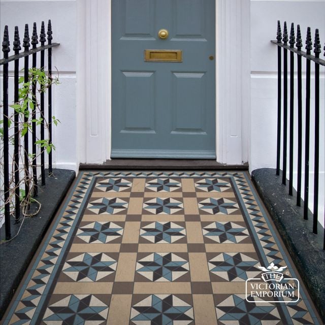 Victorian Mosaic Floor Tiles Insitu Minsk