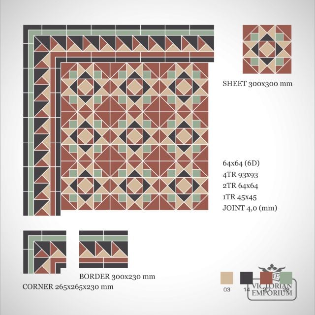 Victorian Mosaic Tile Nimes
