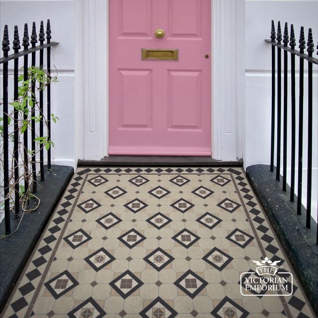 Victorian Mosaic Floor Tiles Insitu Odessa 1