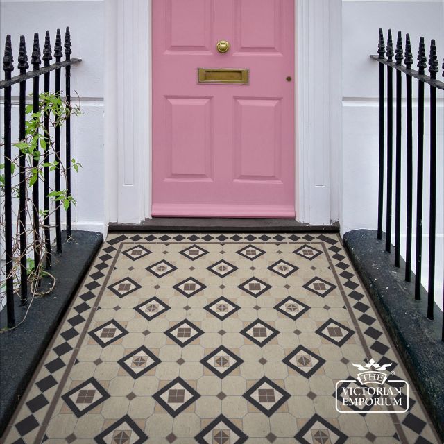 Victorian Mosaic Floor Tiles Insitu Odessa 1