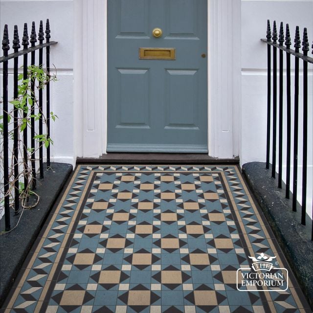 Victorian Mosaic Floor Tiles Insitu Swansea