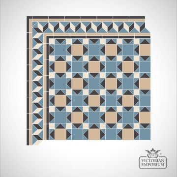 Swansea Victorian Mosaic Floor Tiles - Centre Pattern 293x293mm sheets for indoor and outdoor use