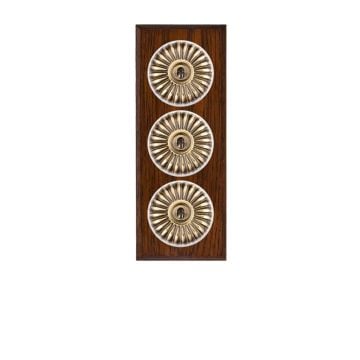 Decorative Fluted Victorian Light Switch - 4 gang