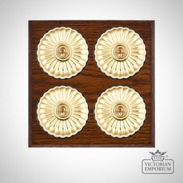 Decorative Fluted Victorian Light Switch - 3 gang