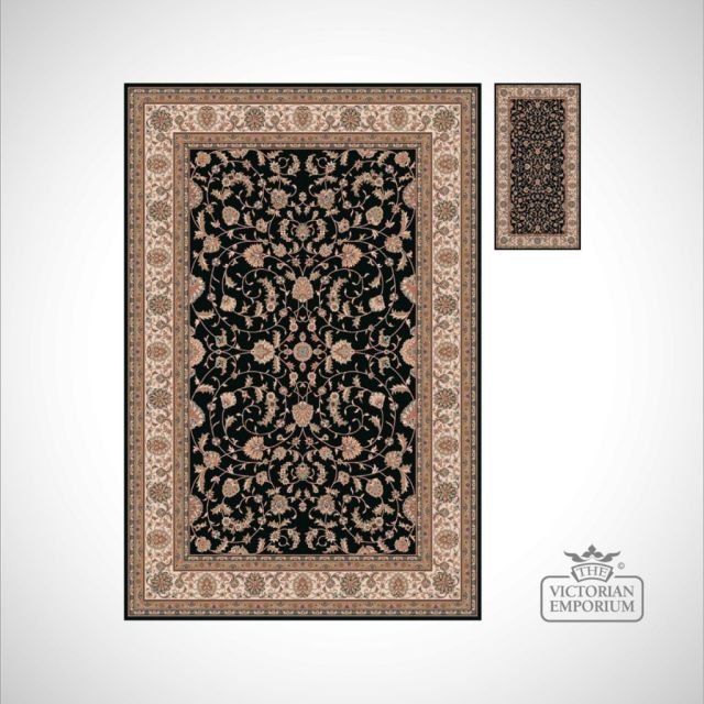 Victorian Rug - style FA5674 Black