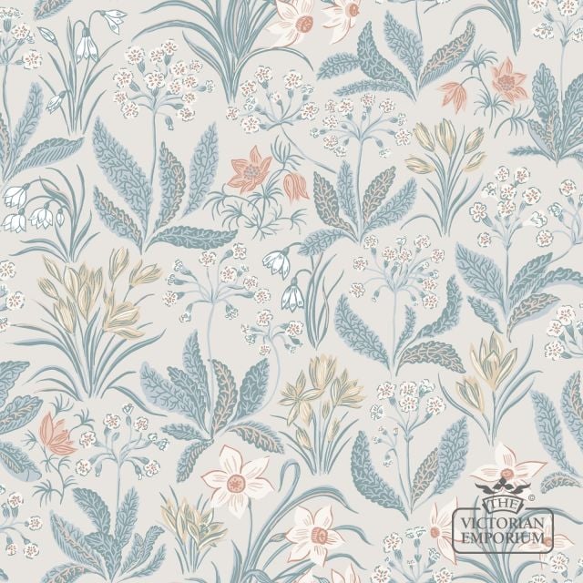 S10159 Huset I Solen Folklore Blue Sandberg Wallpaper Image1
