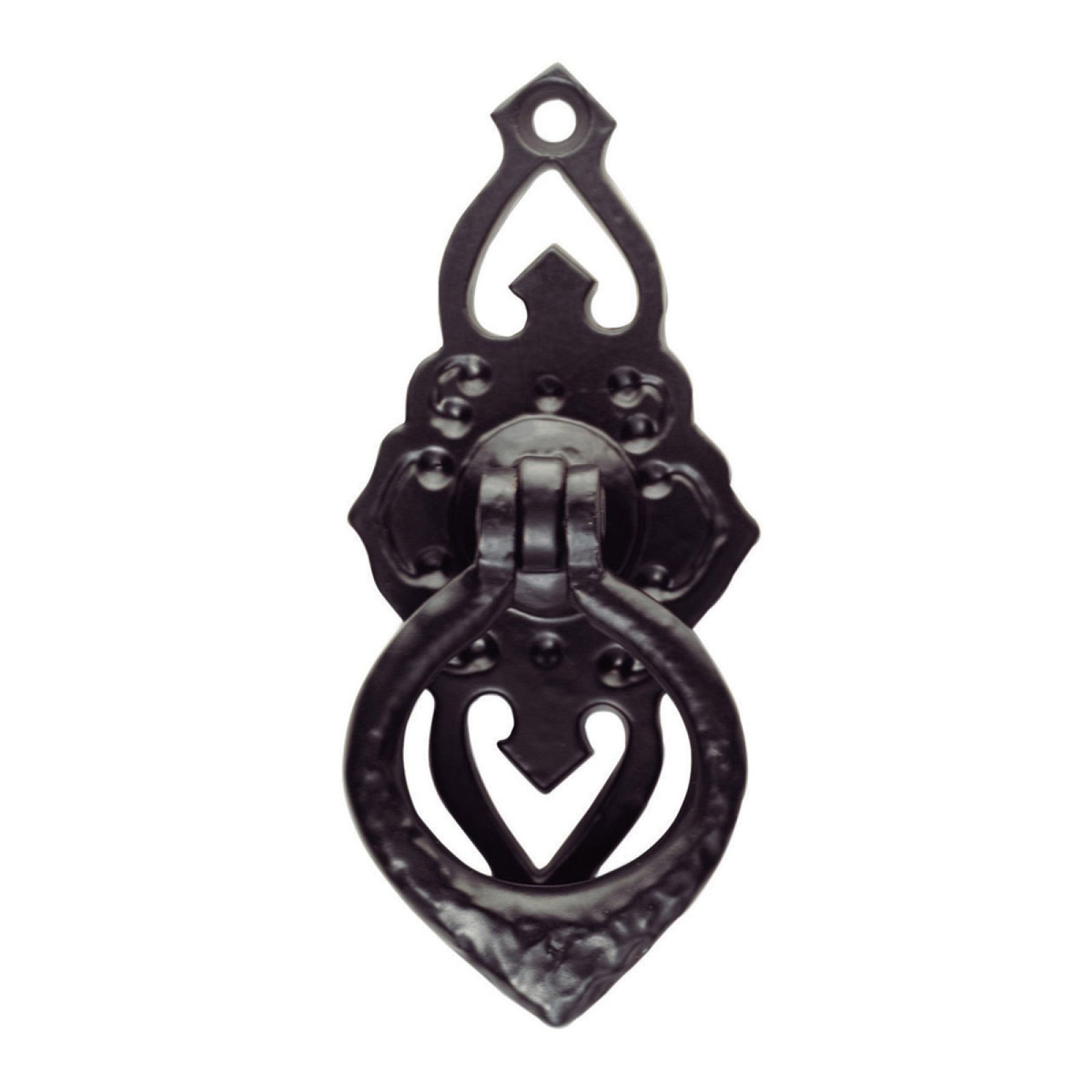 Heart ring pull on ornamental backplate